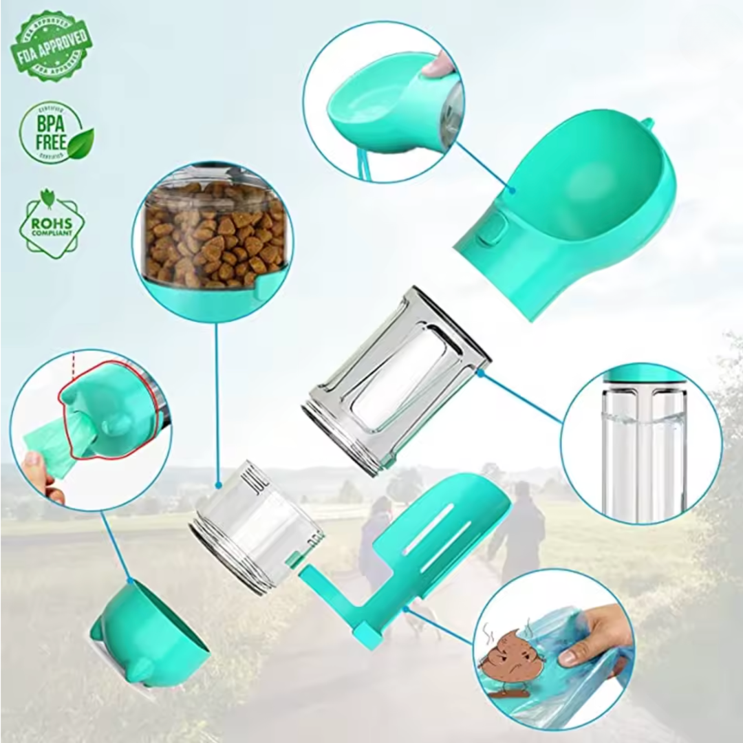 FREE - Multifunctional Portable Dog Bottle - 3 in 1