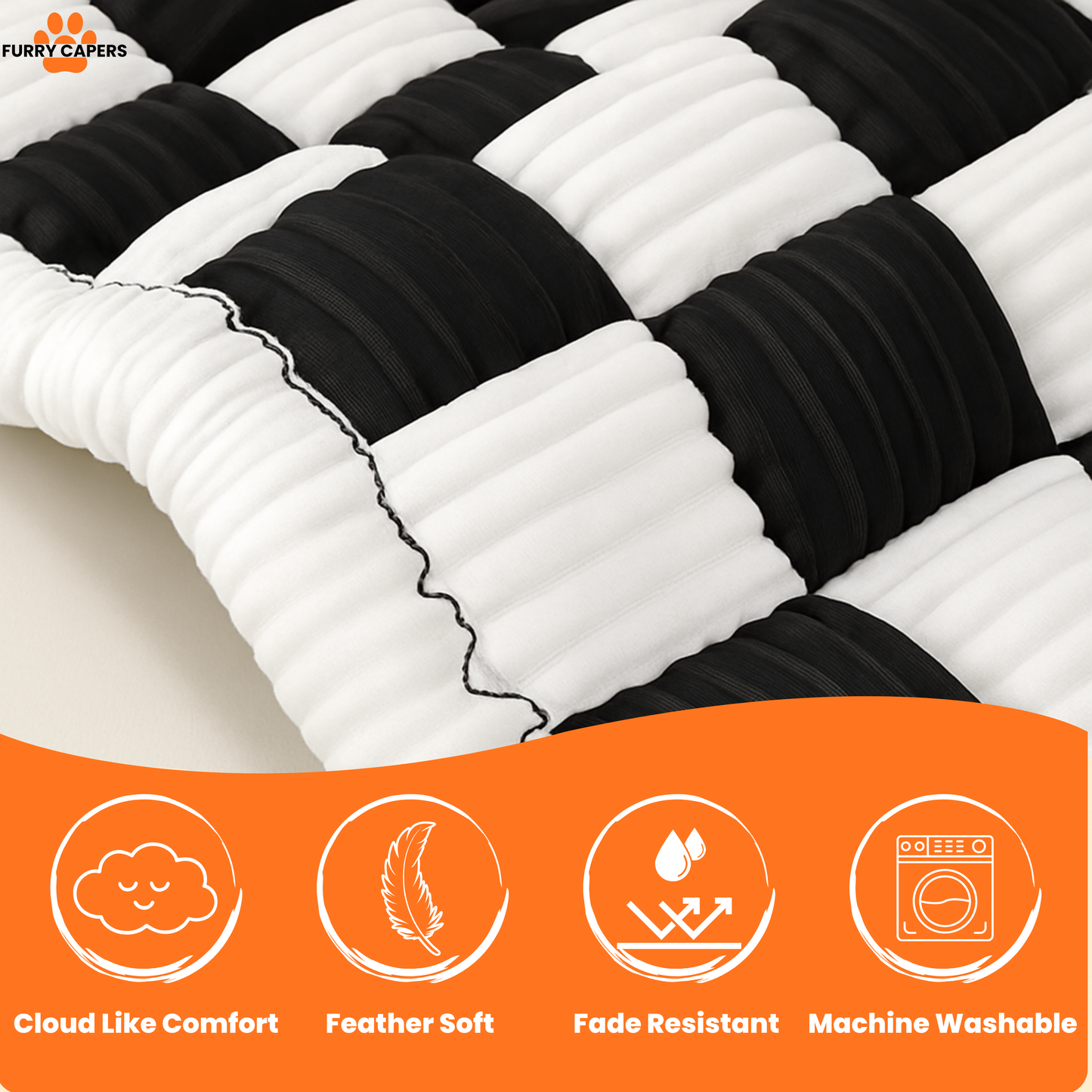 Premium 100% Cotten Dog Bed – Soft, Washable, Anti-Slip, Suitable for all breeds