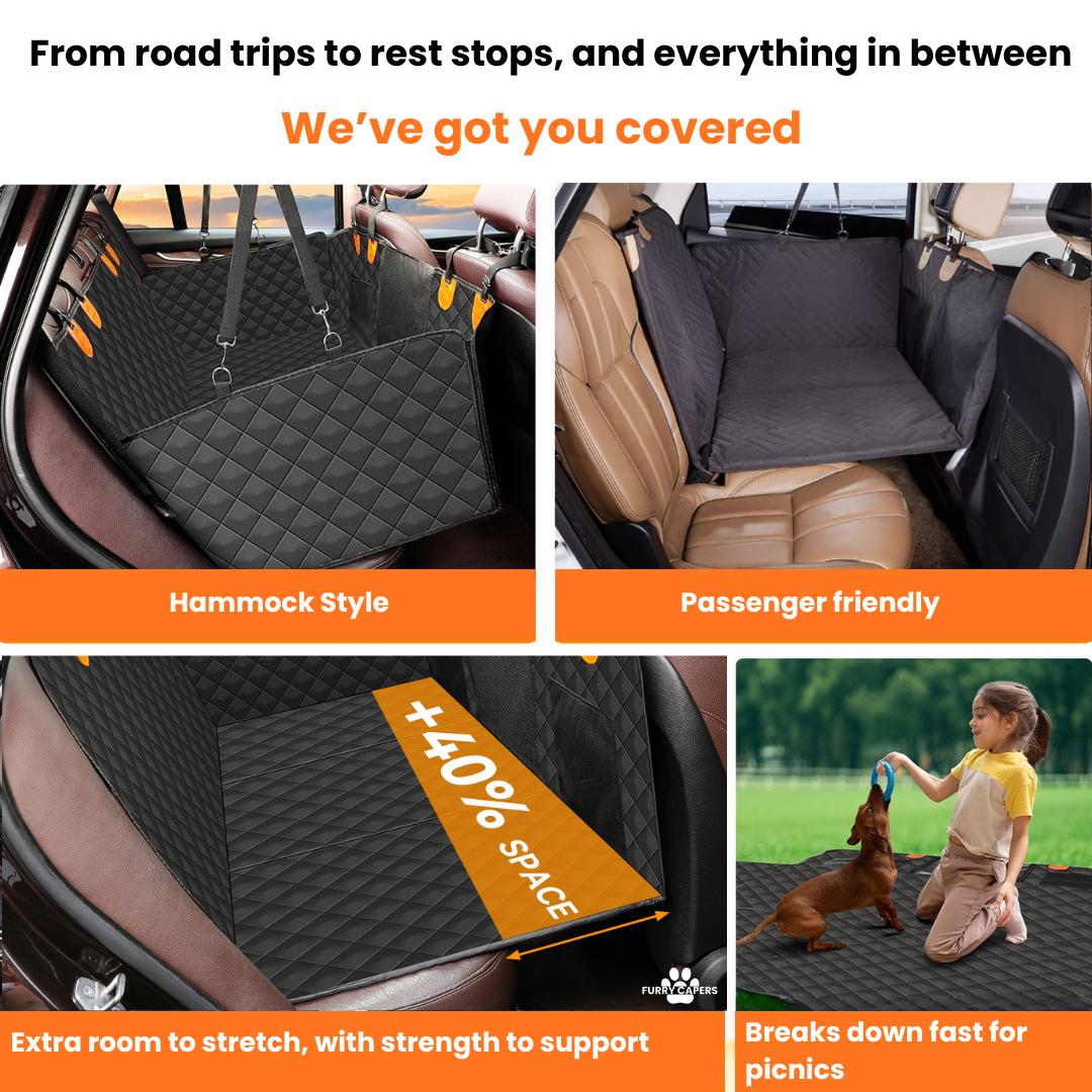 Furry Capers - Hard Bottom Dog Car Seat Protector